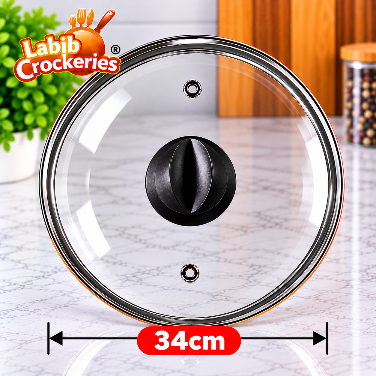 34cm Glass Lid